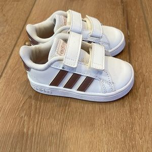 Toddler Adidas sneakers.